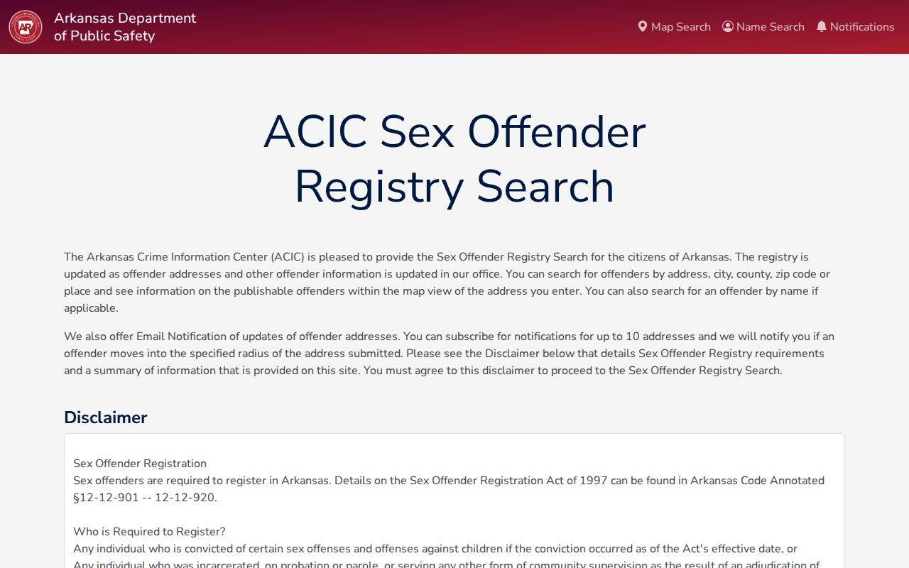 Poinsett County sex offender lookup on the Arkansas registry